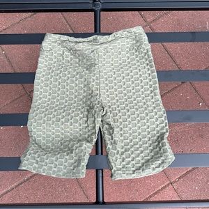 Green biker booty shorts